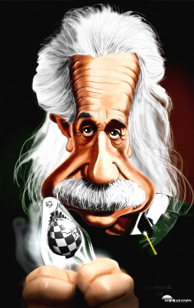Caricature Albert Einstein